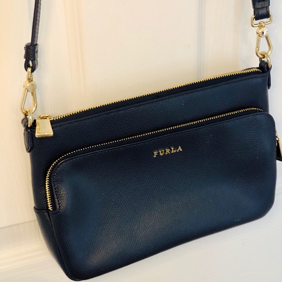 Furla Handbags - Furla Navy Blue Crossbody Bag